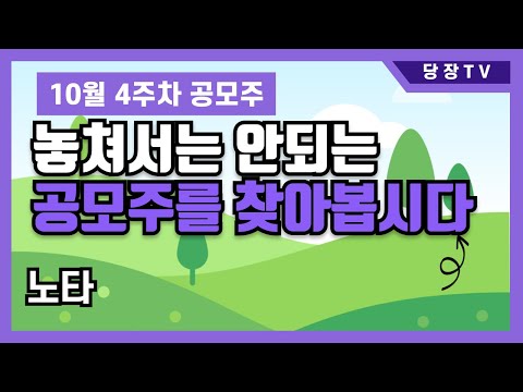 10월 4주차 공모주  청약 일정! 놓쳐서는 안되는 공모주를 찾아봅시다 | 노타