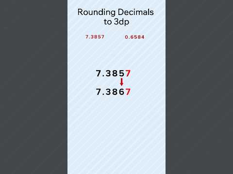 How to round decimals to 3 decimal places ( simple maths trick!)