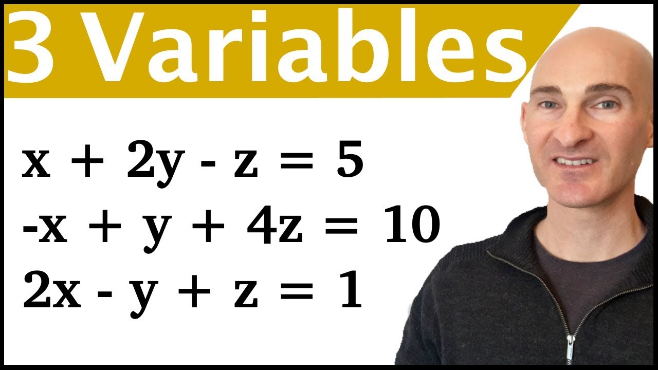 Solve 3 Equations with 3 Variables Using Elimination