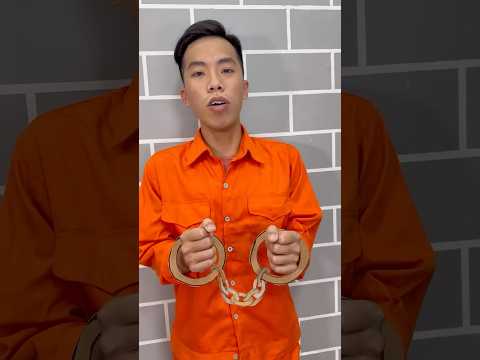 LNS - Còng tay giấy và Còng tay tù nhân sắt || Handcuff Noob vs Pro vs Hacker #shorts