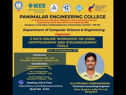 ONLINE WORKSHOP ON USING CRYPTOGRAPHY AND STEGANOGRAPHY TOOLS- DAY 3