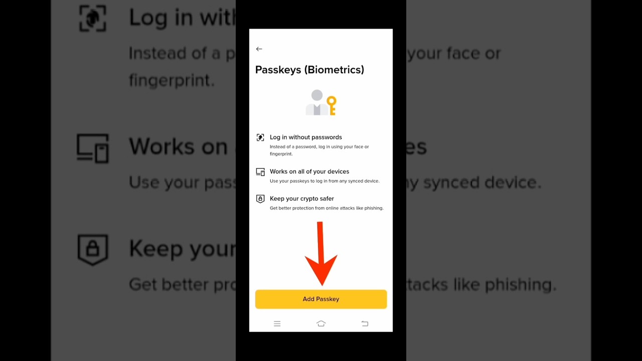 Enable Passkeys on Binance App 🔐