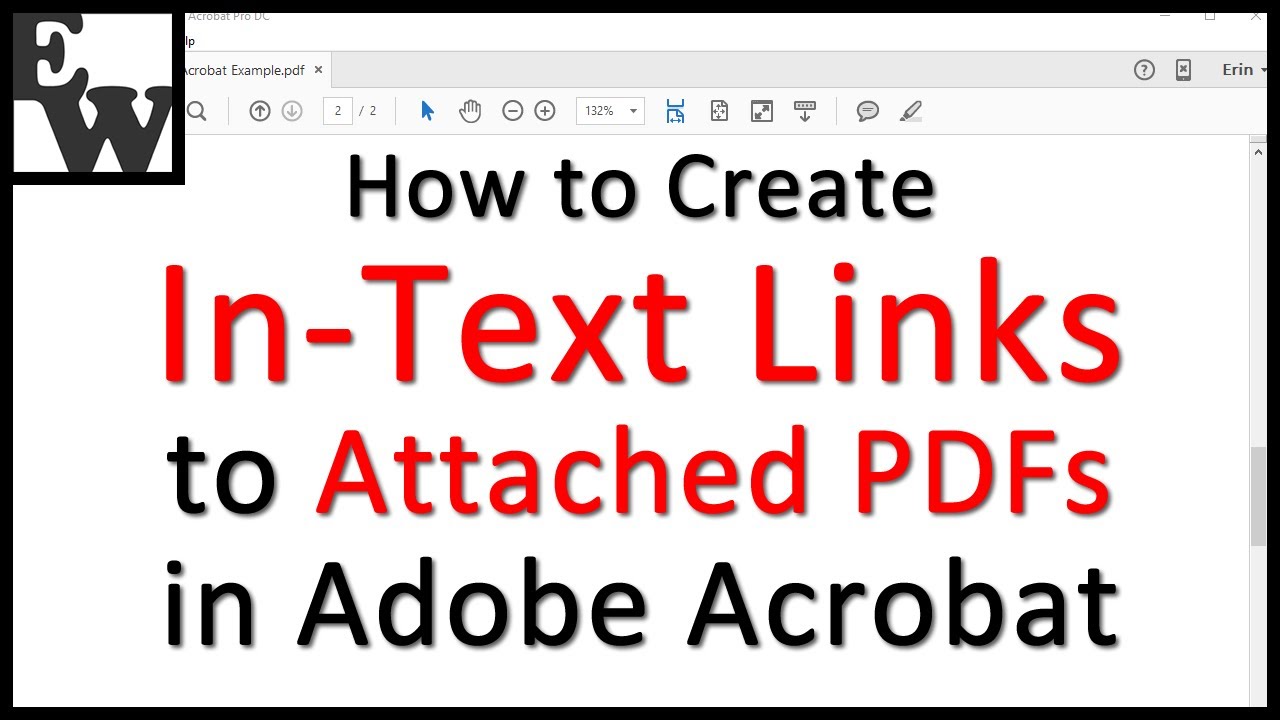 Creating In-Text Links to Attached PDFs in Adobe Acrobat