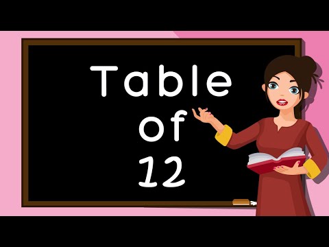 Table of 12 | Rhythmic Table of Twelve | Learn Multiplication Table of 12 x 1 = 12