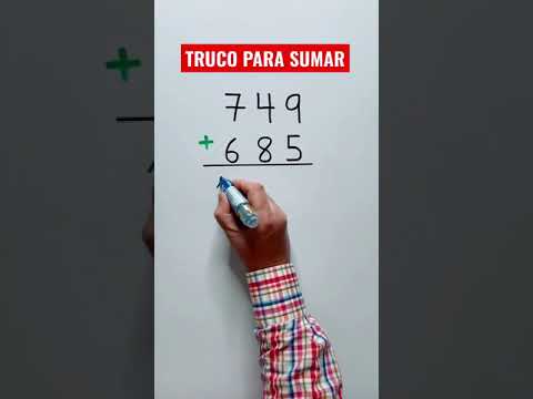 Truco matemático TRUCO Matemático para SUMAR