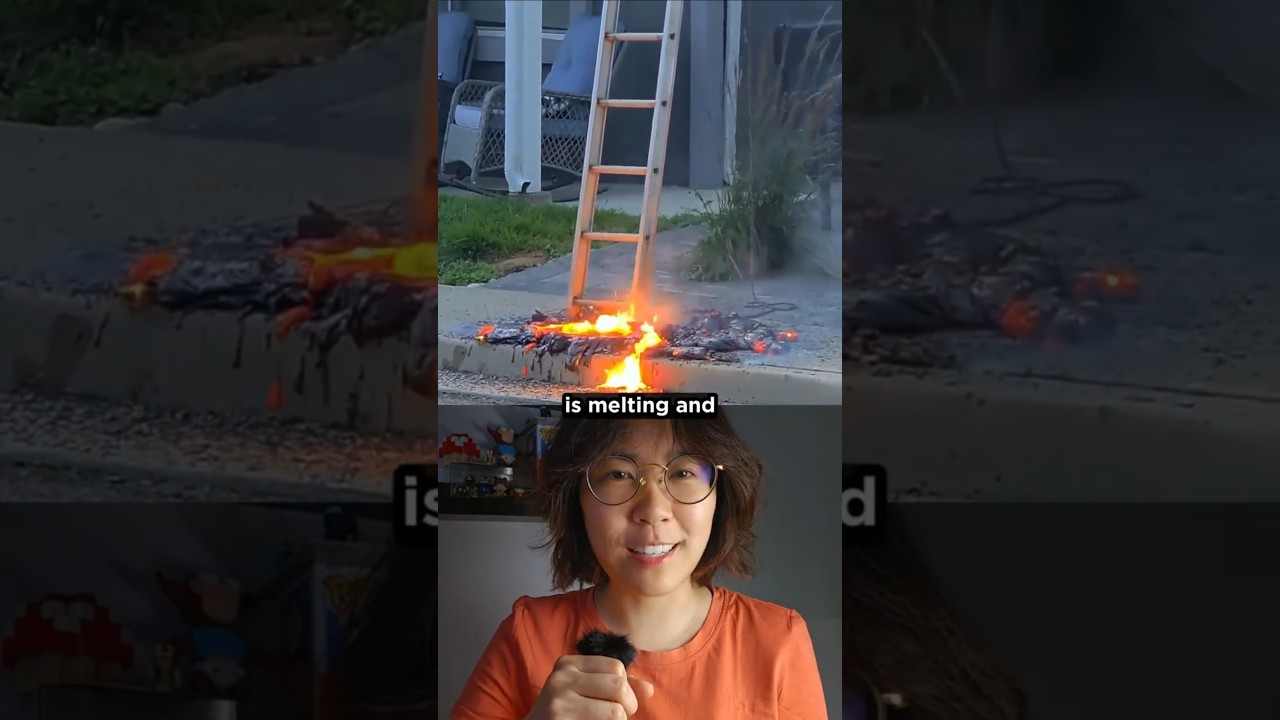 Shocking Video: Ladder Causes Ground to Melt with Sparks ⚡