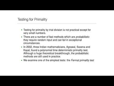 Primality Test And RSA part 1 (Crypto Lecture 7)