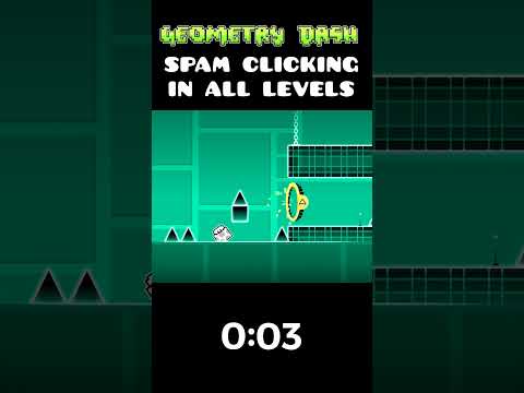 Spam Clicking In All Levels In Geometry Dash #gd #robtop #geometrydash #shorts