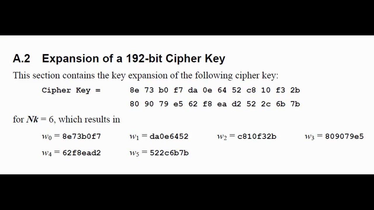 AES Algorithm Part 1: Key Expansion with Excel
