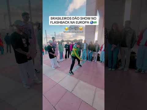 Brasileiros dão show no FLASHBACK na Europa #eurodance #freestep #shorts