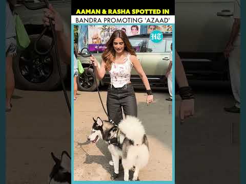 Aaman Devgan & Rasha Thadani Take To The Streets Of Bandra To Promote Upcoming Film 'Azaad'