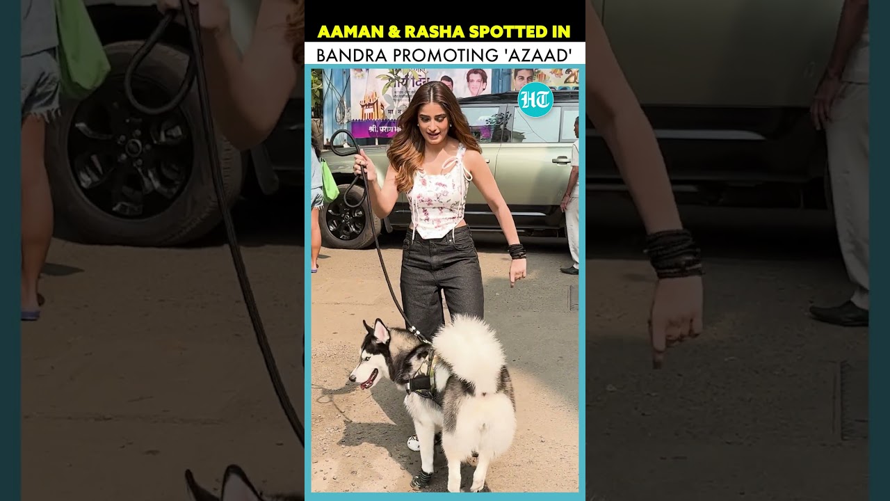 Aaman Devgan & Rasha Thadani Promote 'Azaad' in Bandra 🎬