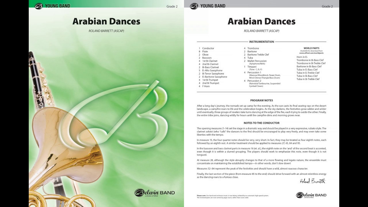 Arabian Dances by Roland Barrett – Score & Sound 🎶