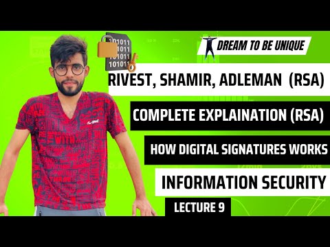 RSA Algorithm in Network Security with examples | Digital Signatures | Information Security