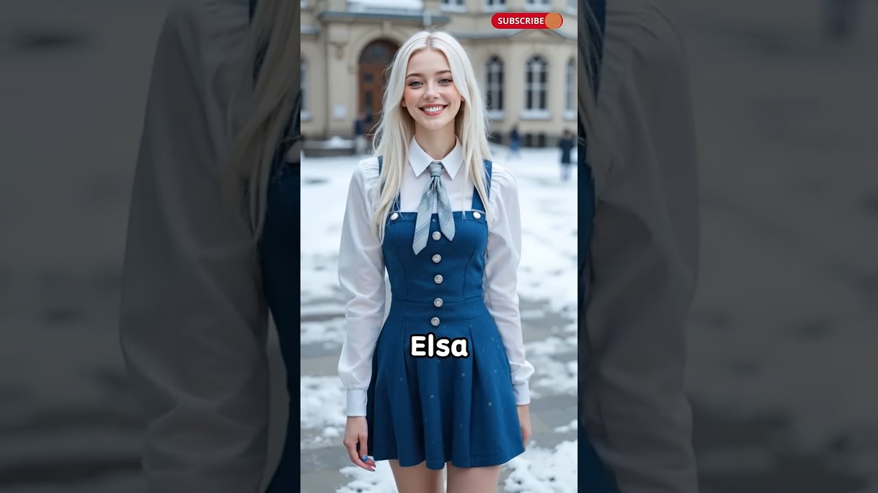 ✨ DISNEY PRINCESSES AS HIGH SCHOOL STUDENTS #aiart#disneyai #fashion