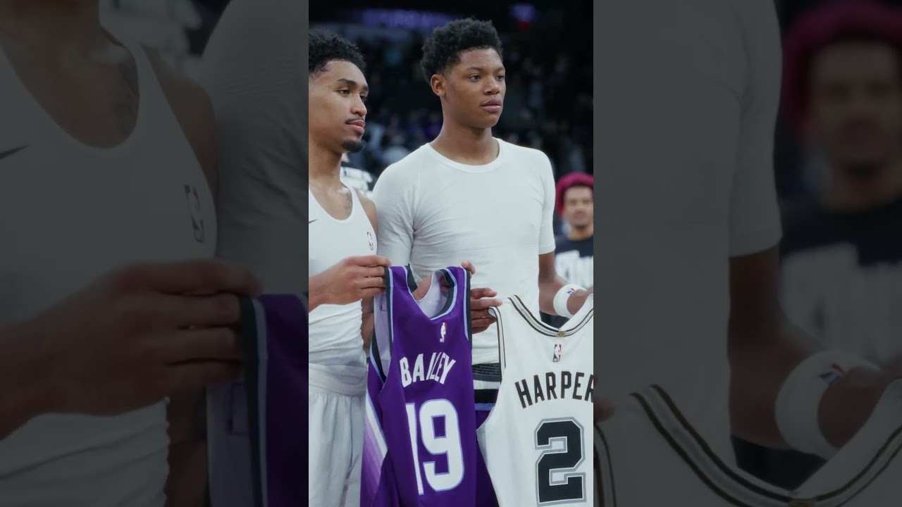 Ace π€ Dylan jersey swap after #spurs #jazz