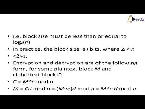 RSA Algorithm | Cryptography and System Security