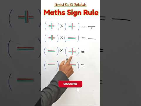 चिन्हो के नियम | Sign Rule For Maths | Basic Math Rules For Plus Minus #shortvideos #viral #ytshorts