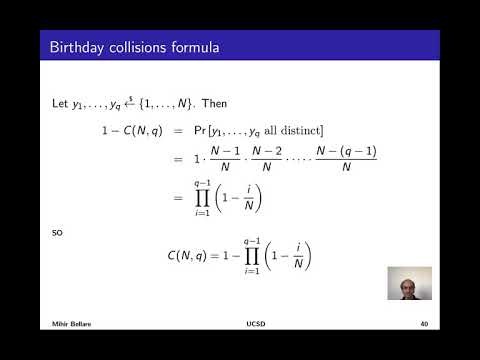 Pseudo random functions: Birthday attacks, PRF implies KR