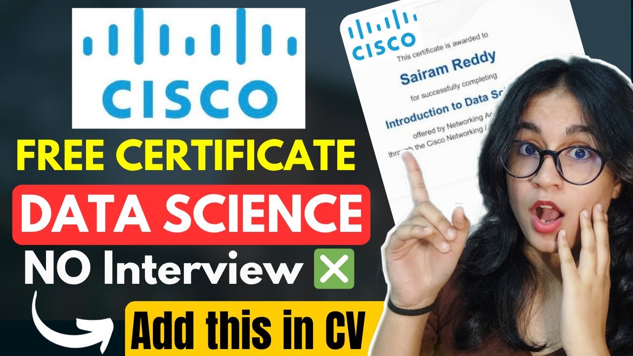 Free Cisco Data Science Certificate 🎓
