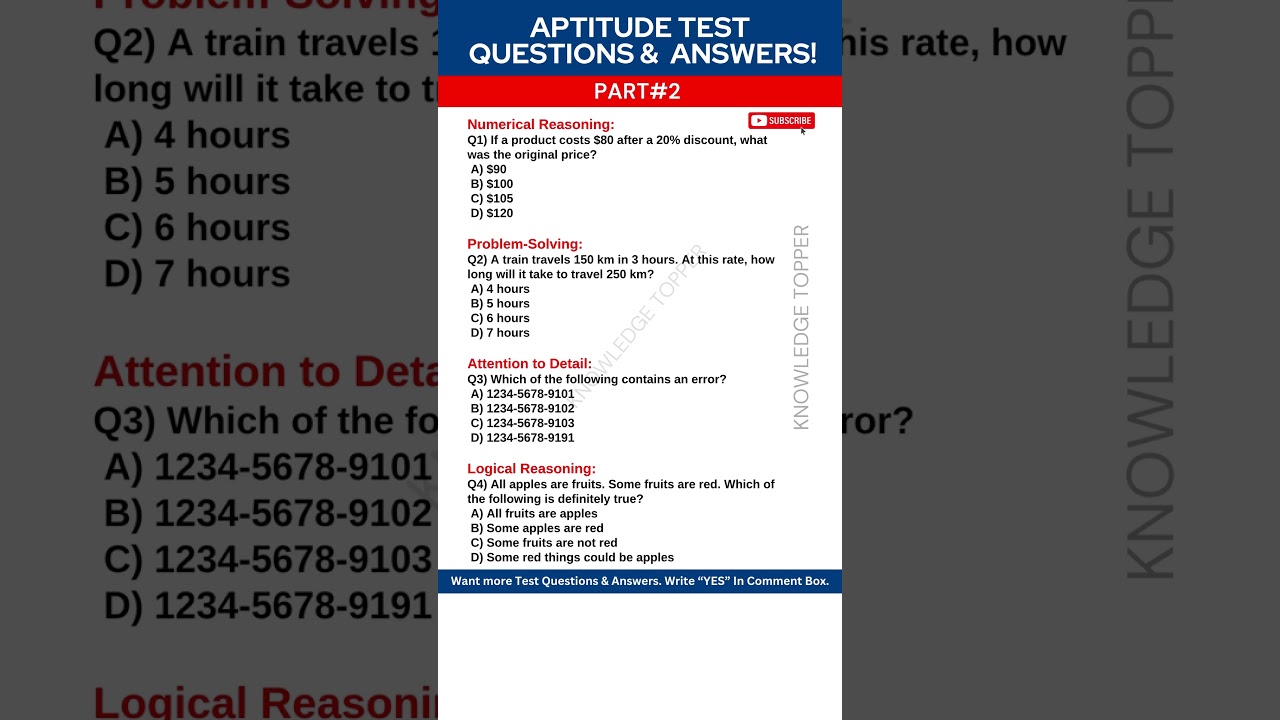 Master Your Aptitude Test: 4 Key Questions & Answers for Success π