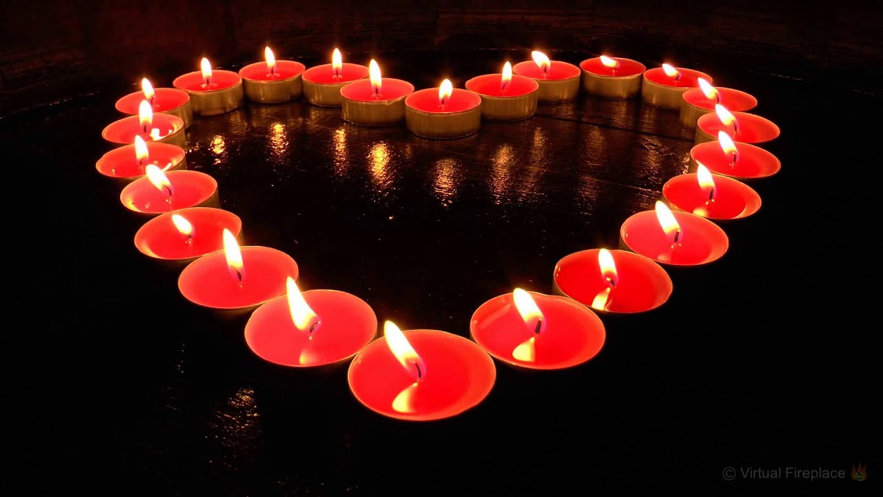 Heart-Shaped Valentine's Candles in Full HD 🕯️