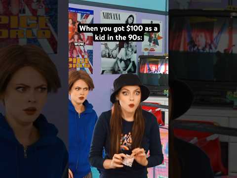 Getting 100 dollars as a kid in the #90s vs. Today! #90skids #millennials #nostalgia