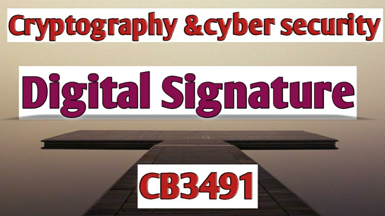 Digital Signature in Cryptography & Cyber Security Tamil | CCS | Anna University 2021