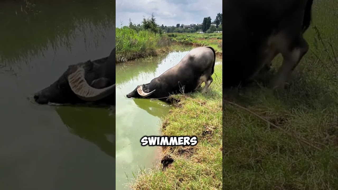 Buffalo Enjoys a Refreshing Underwater Bath 🐃