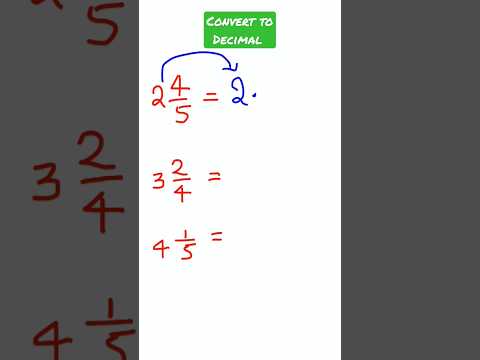Mixed fractions to Decimal ORALLY! #shorts #ytshorts #yt #fastandeasymaths #math #shortsvideo