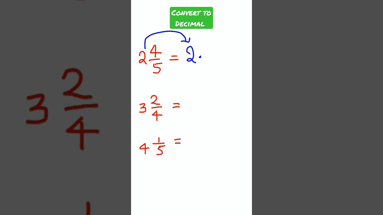 Convert Mixed Fractions to Decimals Instantly! ๐งฎ
