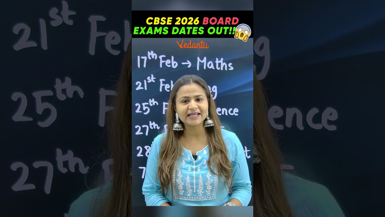 Official CBSE 2026 Exam Dates Released π¨| Check Now! #vedantu #cbse #education