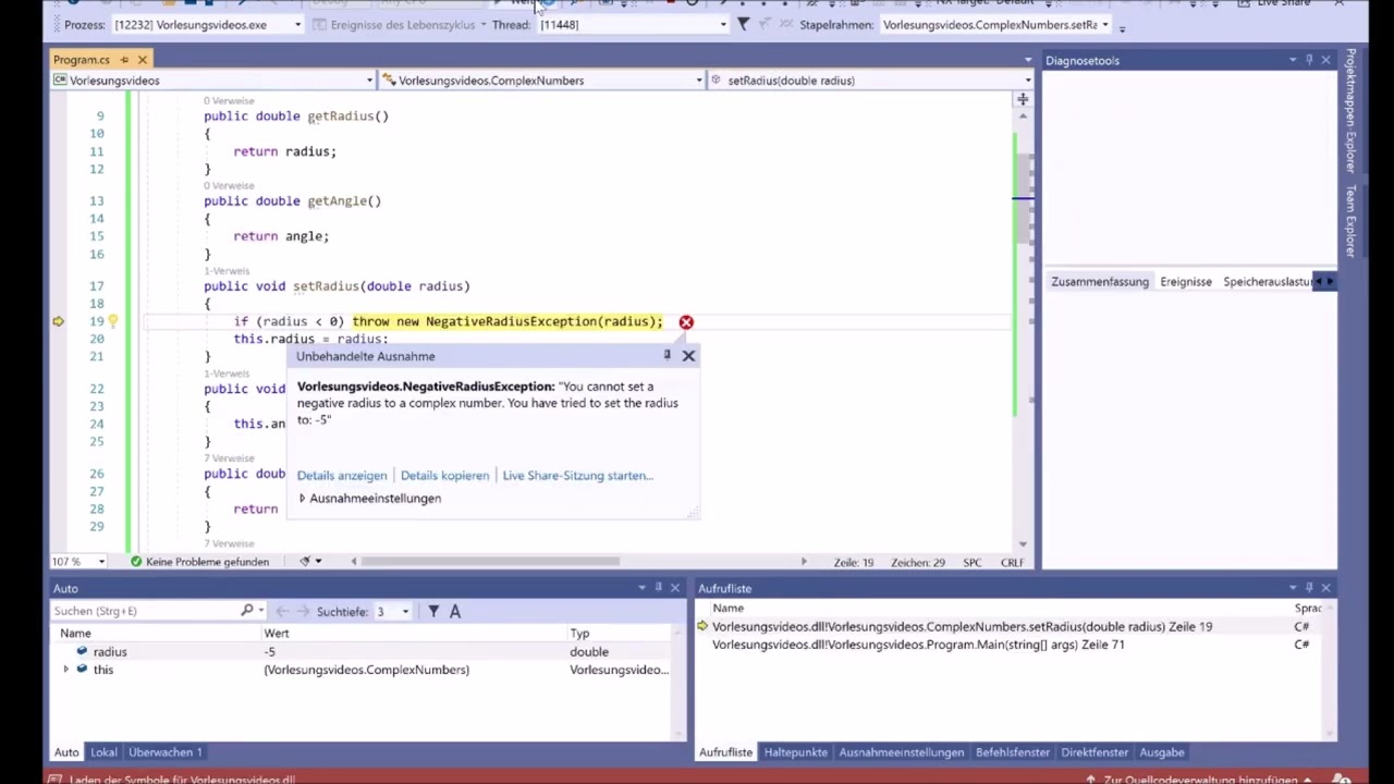 Grundlagen der Informatik 2: Ausnahmen und Fehlerbehandlung in Programmen 🚨