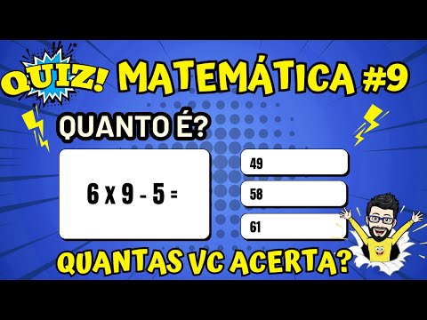 ➥ Quiz de Matemática com Soma, Subtração, Multiplicação e Adição