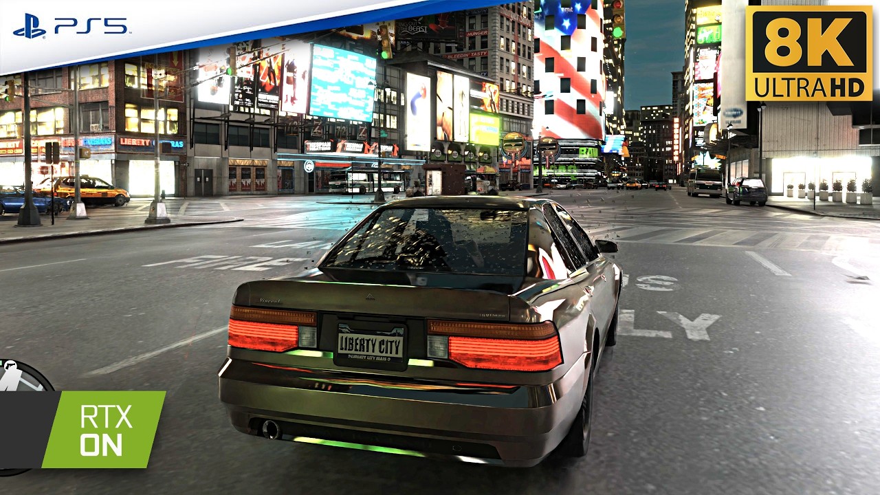 GTA IV - RTX Remix Path Tracing REMASTERED Graphics 2026 Textures 4k Mod! RTX 5090 Max Settings