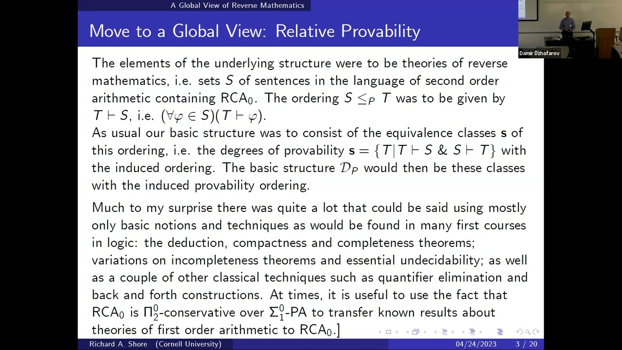 Reverse Mathematics Explained: A Global Perspective by Richard Shore 🌍