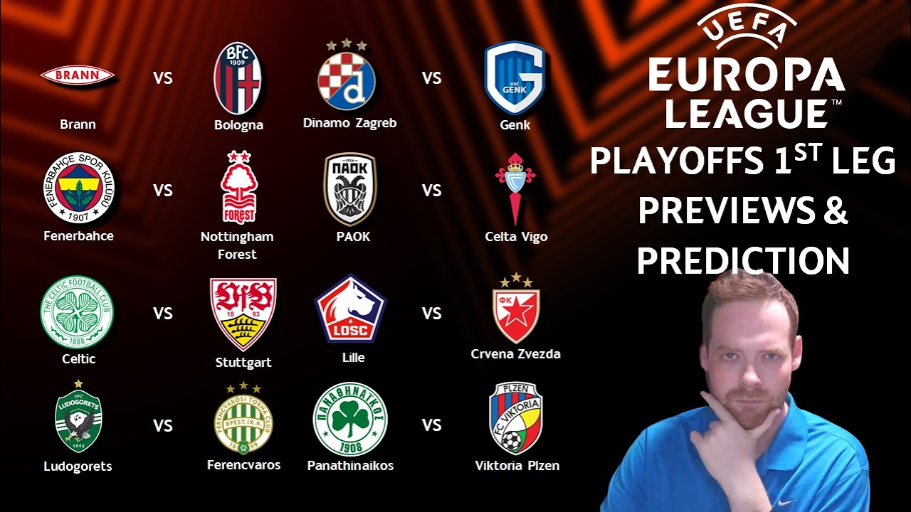 My Europa League Playoffs 1st Leg Previews & Predictions! #uel