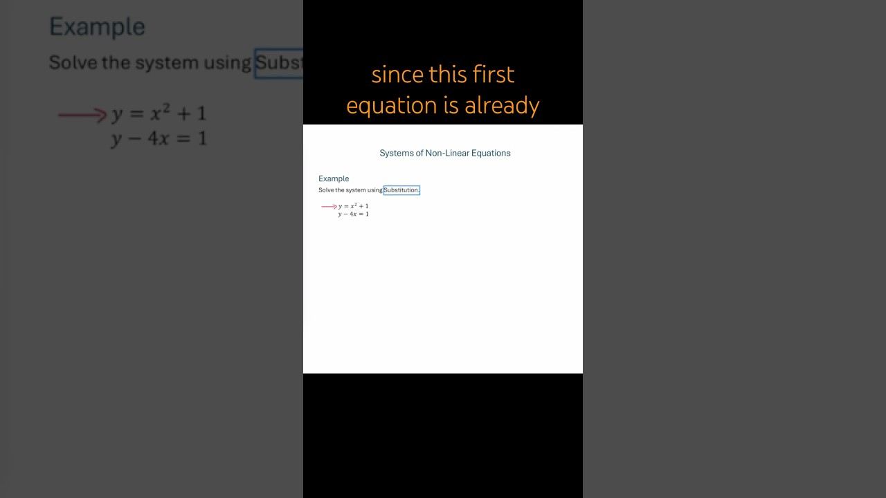 Master the Substitution Method to Solve Nonlinear Equations 🔍