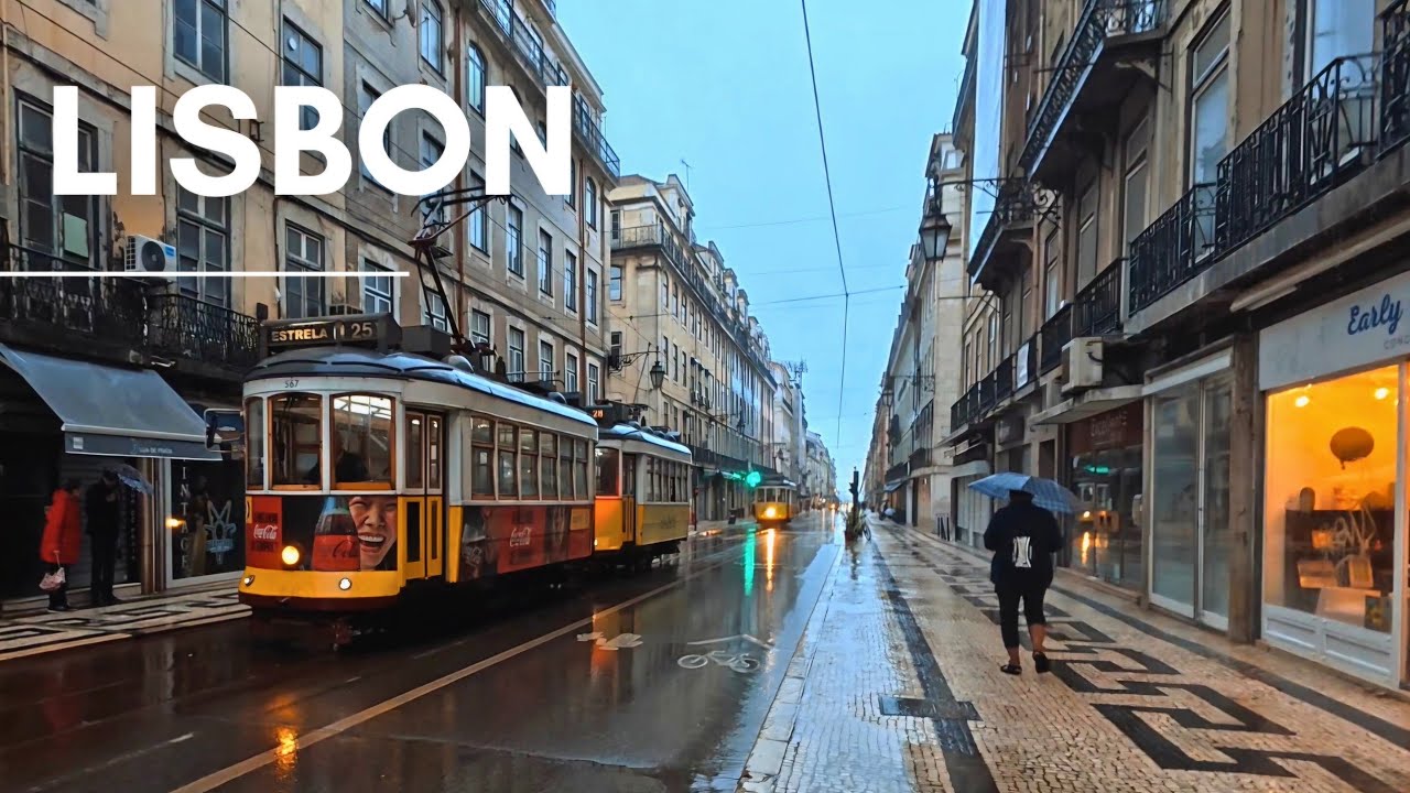 Heavy Rain in Lisbon Today | Lisbon Portugal