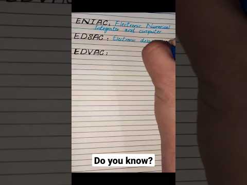 do you know? ENIAC,EDSAC,EDVAC #shortsfeed #youtubeshorts #doyouknow #shorts #eniac