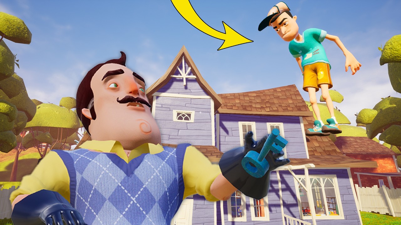Fly Through Hello Neighbor - Easy Completion 🛫