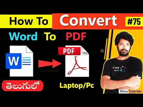 How to Convert Word to PDF in Laptop in Telugu Step-by-Step | Convert Word to PDF Telugu | MS Word