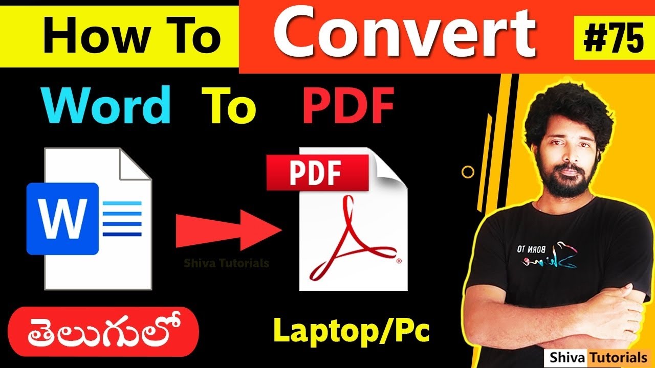 ల్యాప్‌టాప్‌లో Word ఫైల్‌ను PDFగా మార్చడం: తెలుగు లో సులభమైన దశలవారీ గైడ్ | MS Word