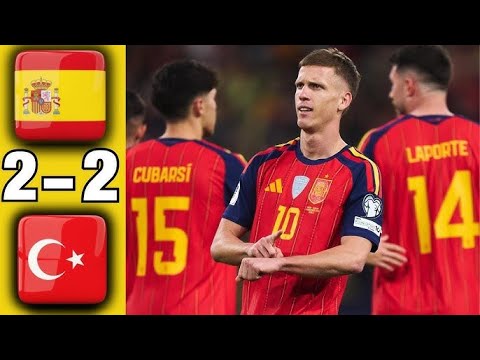 Spain 2-2 Turkey | UEFA World Cup Qualifiers ⚽