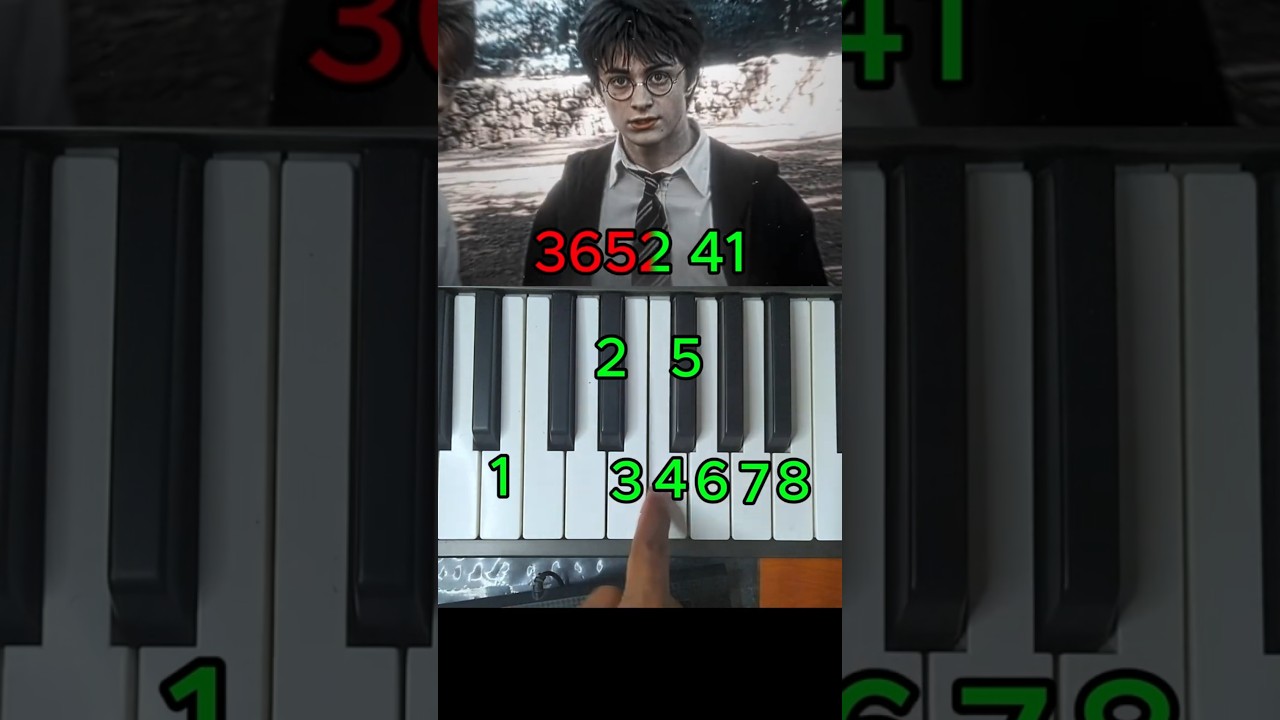 Harry Potter (Hedwig's Theme) Easy Piano Tutorial#shorts #harrypotter