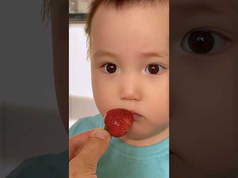 Бедная клубника 😂 #семья #влог #еда #воспитание #отношения