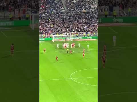 Lyon vs Brest coup franc