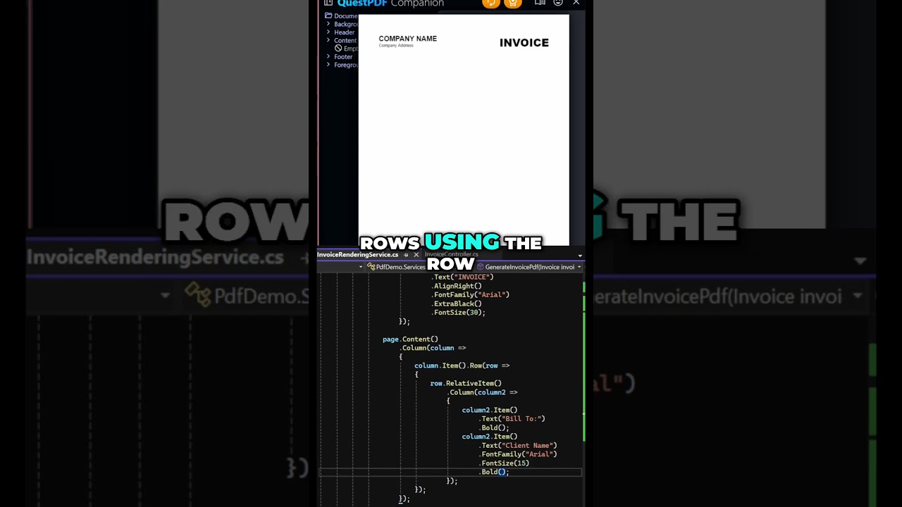 THE SECRET to Perfect PDF Reporting in .NET Core! #dotnet