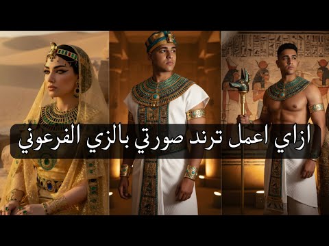 ازاي احول صورتي الى زي فرعوني قبل افتتاح المتحف المصرى الكبير | ازاي اعمل ترند صورتي بالزي الفرعوني