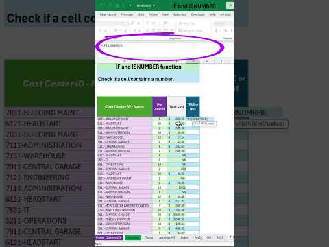 How to Use IF and ISNUMBER Together in Excel